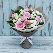 Букет цветов из:  Герберы, Альстромерии и Хризантемы #REPLACE_PRED# Чаплыгине