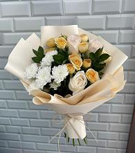 Букет цветов из:  Розы и Хризантемы в Чаплыгине