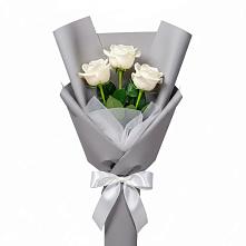 Букет 3 белые розы #REPLACE_PRED# Чаплыгине