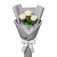 Букет 3 белые розы в Чаплыгине