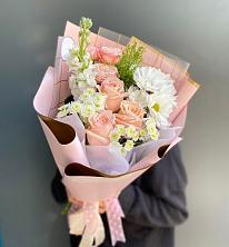 Букет цветов из:  Хризантемы и Розы в Чаплыгине