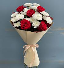 Букет цветов из:  Розы и Хризантемы #REPLACE_PRED# Чаплыгине