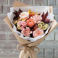 Букет цветов из:  Гвоздики, Хризантемы и Розы в Чаплыгине