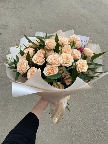 Букет Кремовые розы Латте в Чаплыгине