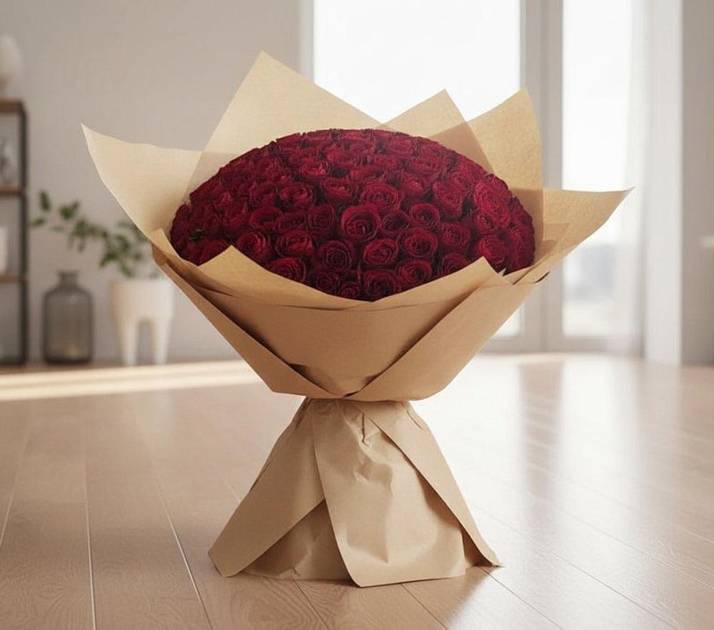 Букет 101 Красная роза в Чаплыгине