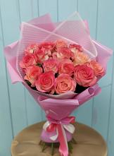 Букет 15 Розовых роз Равель в Чаплыгине