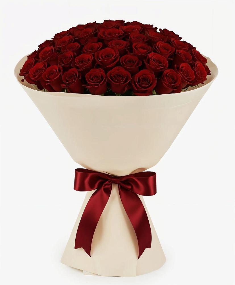 Букет 101 Бордовая роза Блэк Бакарра в Чаплыгине