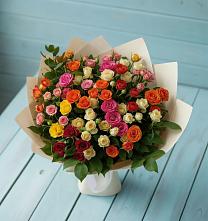 Букет Микс из разноцветных кустовых роз #REPLACE_PRED# Чаплыгине